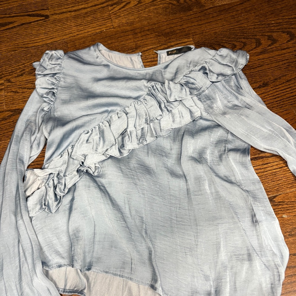 Maje Silky ruffle top